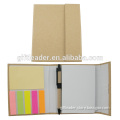 Office Kraft Hardcover Notebook with Sticky Memo Notepads And Pen